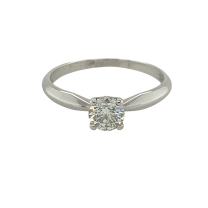 14ct White Gold & Diamond Solitaire Ring