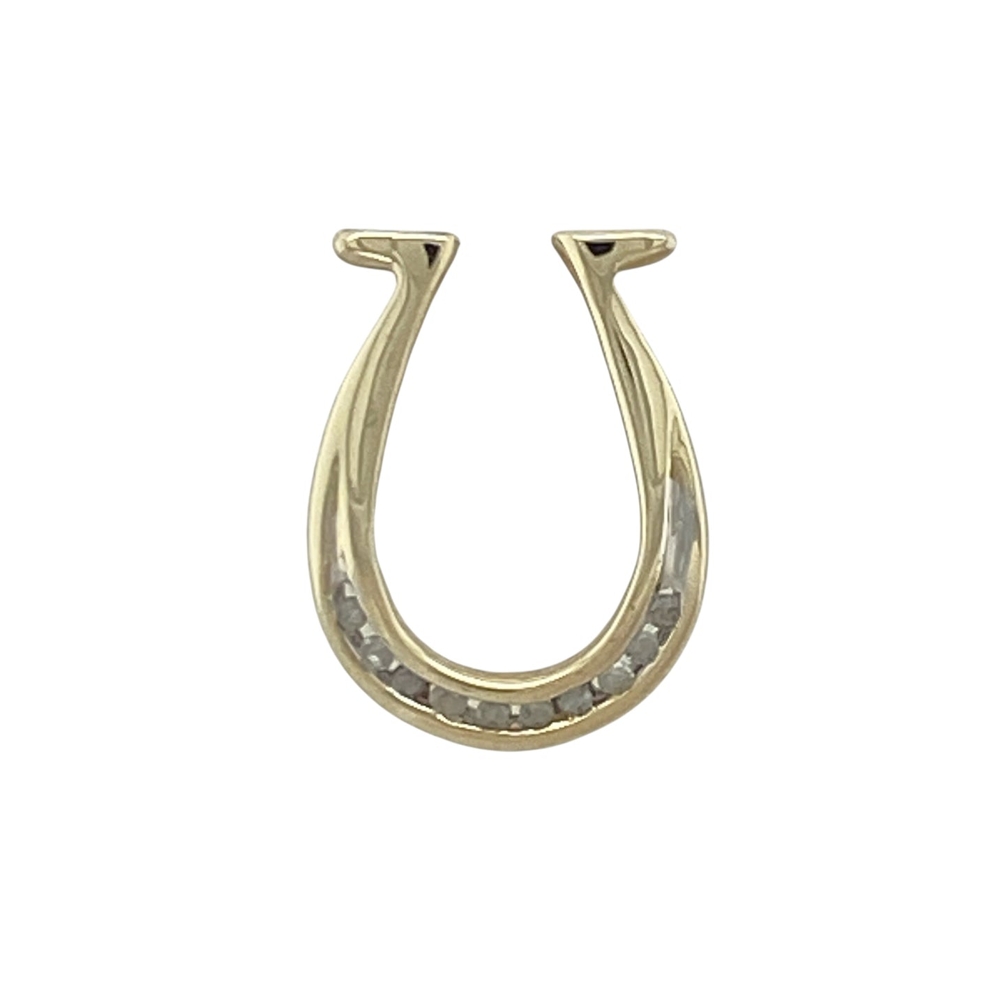 9ct Gold & Diamond Horseshoe Pendant