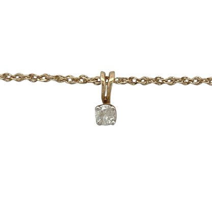 Add timeless elegance and understated sparkle to your jewellery collection with this pre-owned 9ct yellow gold diamond solitaire pendant necklace, featuring a classic design with refined everyday appeal—perfect for gifting, special occasions, or effortless daily wear.

Design: The necklace features a sparkling diamond solitaire pendant measuring approximately 8mm in length including the bail.