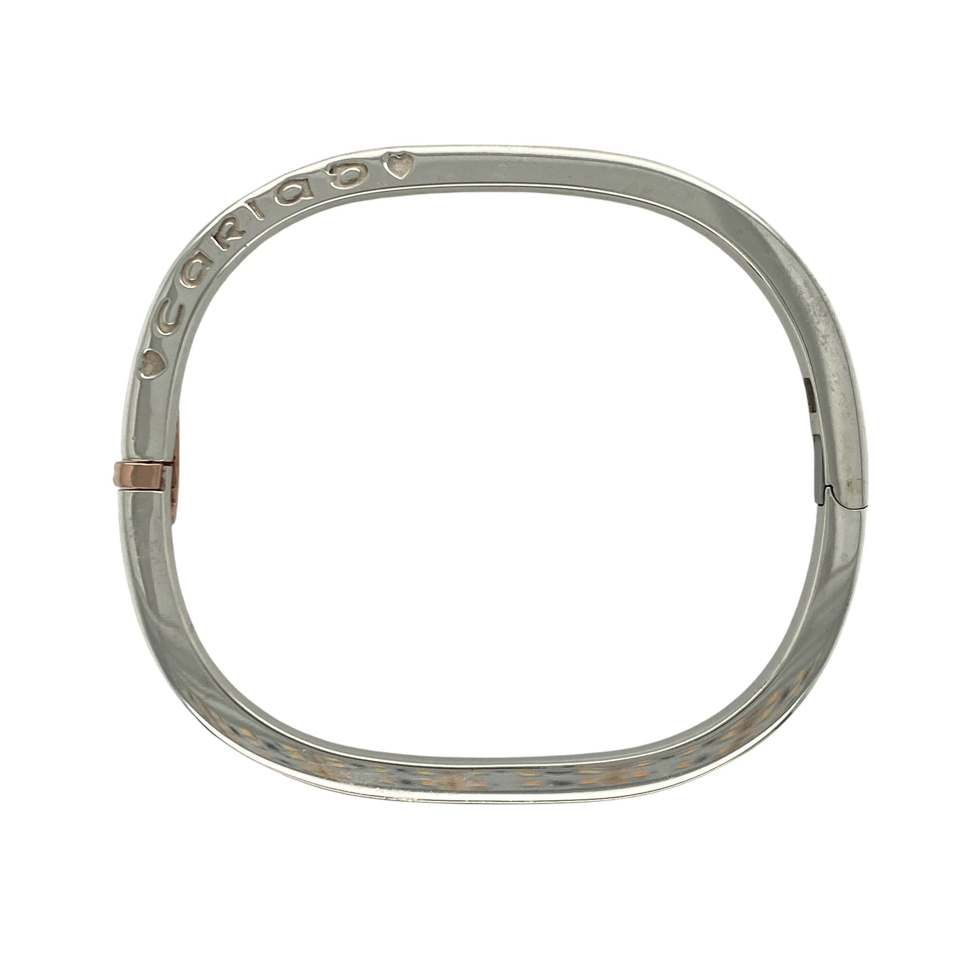 925 Silver Clogau Solid Square Bangle