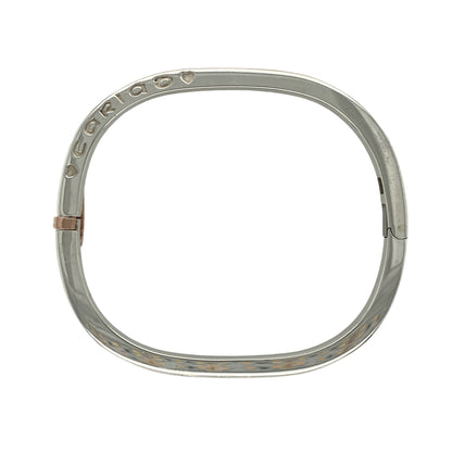 925 Silver Clogau Solid Square Bangle