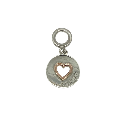 925 Silver Clogau Cariad Heart Disc Charm