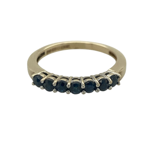 9ct Gold & Sapphire Band Ring