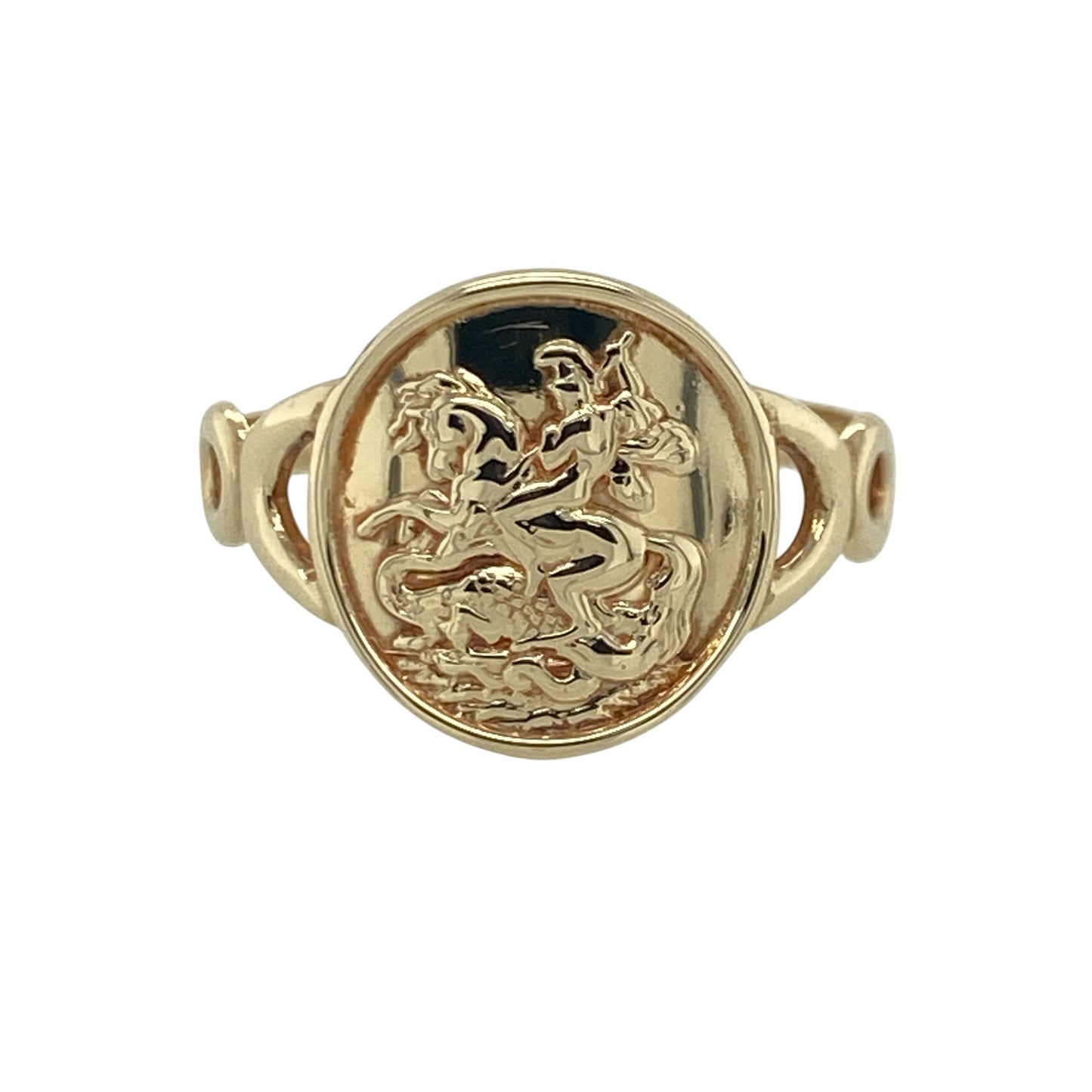9ct Gold George and the Dragon Ring