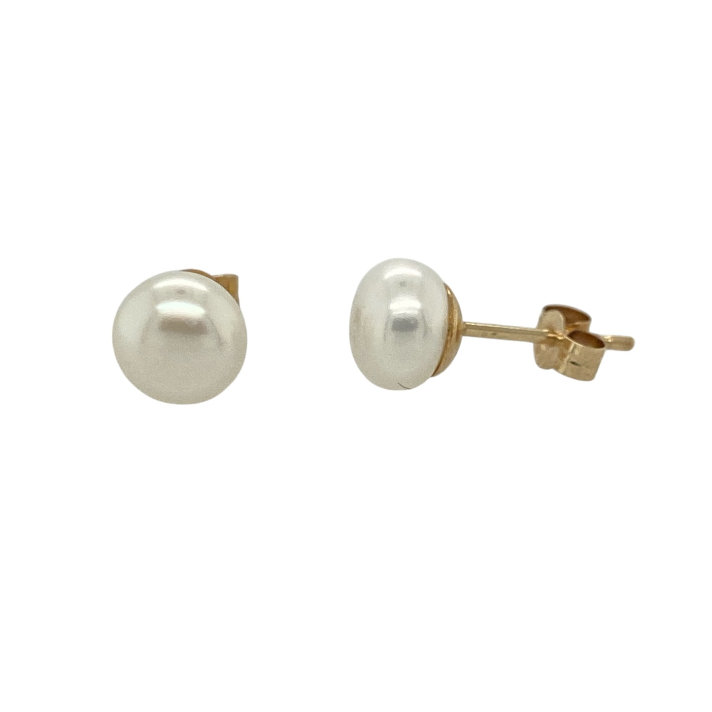 9ct Gold & Pearl Stud Earrings