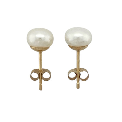 9ct Gold & Pearl Stud Earrings