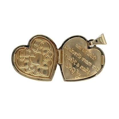 9ct Gold Heart Celtic Design Locket