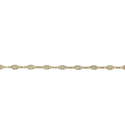 9ct Gold 7" Swirl Link Bracelet
