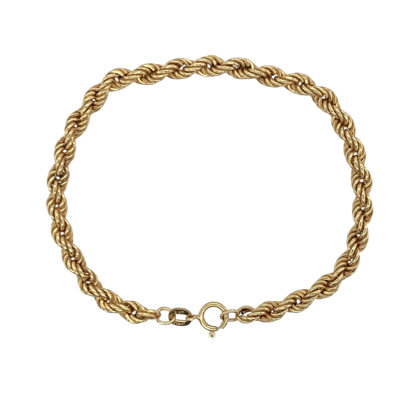 9ct Gold 7" Rope Bracelet
