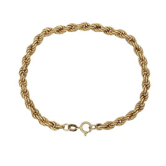 9ct Gold 7" Rope Bracelet