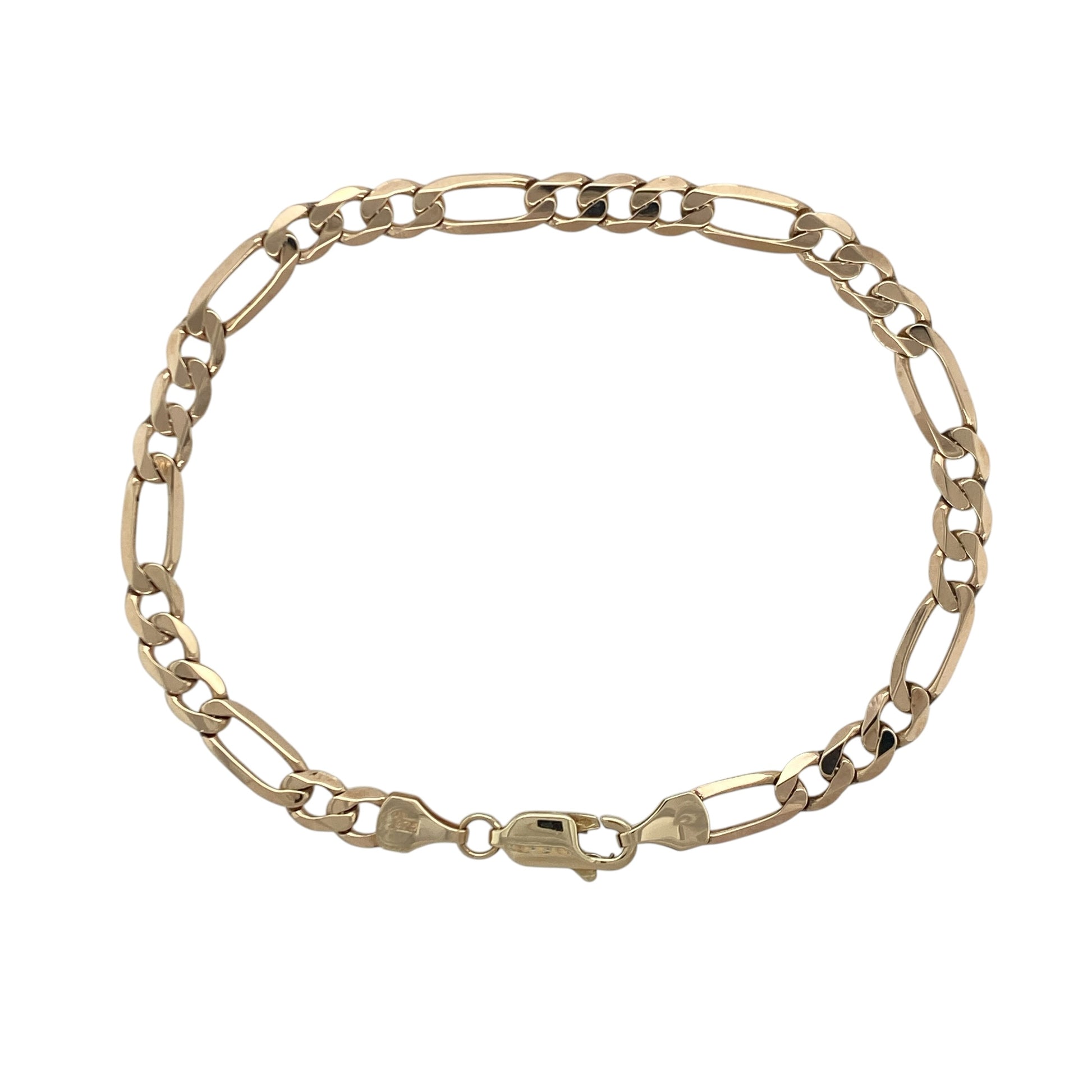 9ct Gold 8" Figaro Bracelet