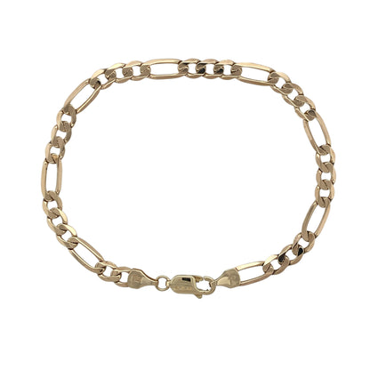 9ct Gold 8" Figaro Bracelet