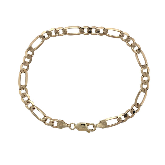 9ct Gold 8" Figaro Bracelet