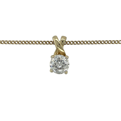 Add timeless sparkle and elegant simplicity to your jewellery collection with this pre-owned 9ct yellow gold cubic zirconia solitaire pendant necklace, featuring a classic design with versatile everyday appeal—perfect for gifting, special occasions, or effortless daily wear.

Design: The necklace features a stunning solitaire cubic zirconia pendant showcasing a sparkling 7mm diameter stone.