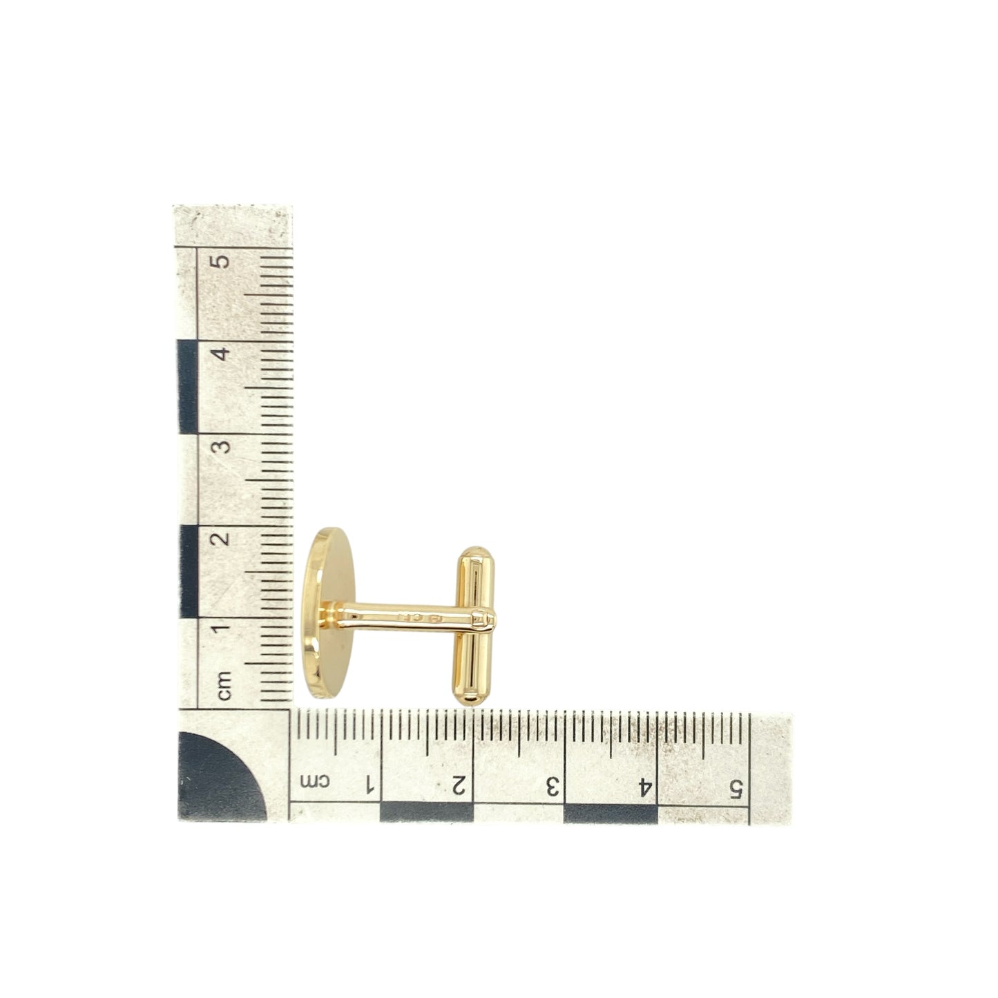 9ct Gold Welsh Three Feathers Oval Cufflinks
