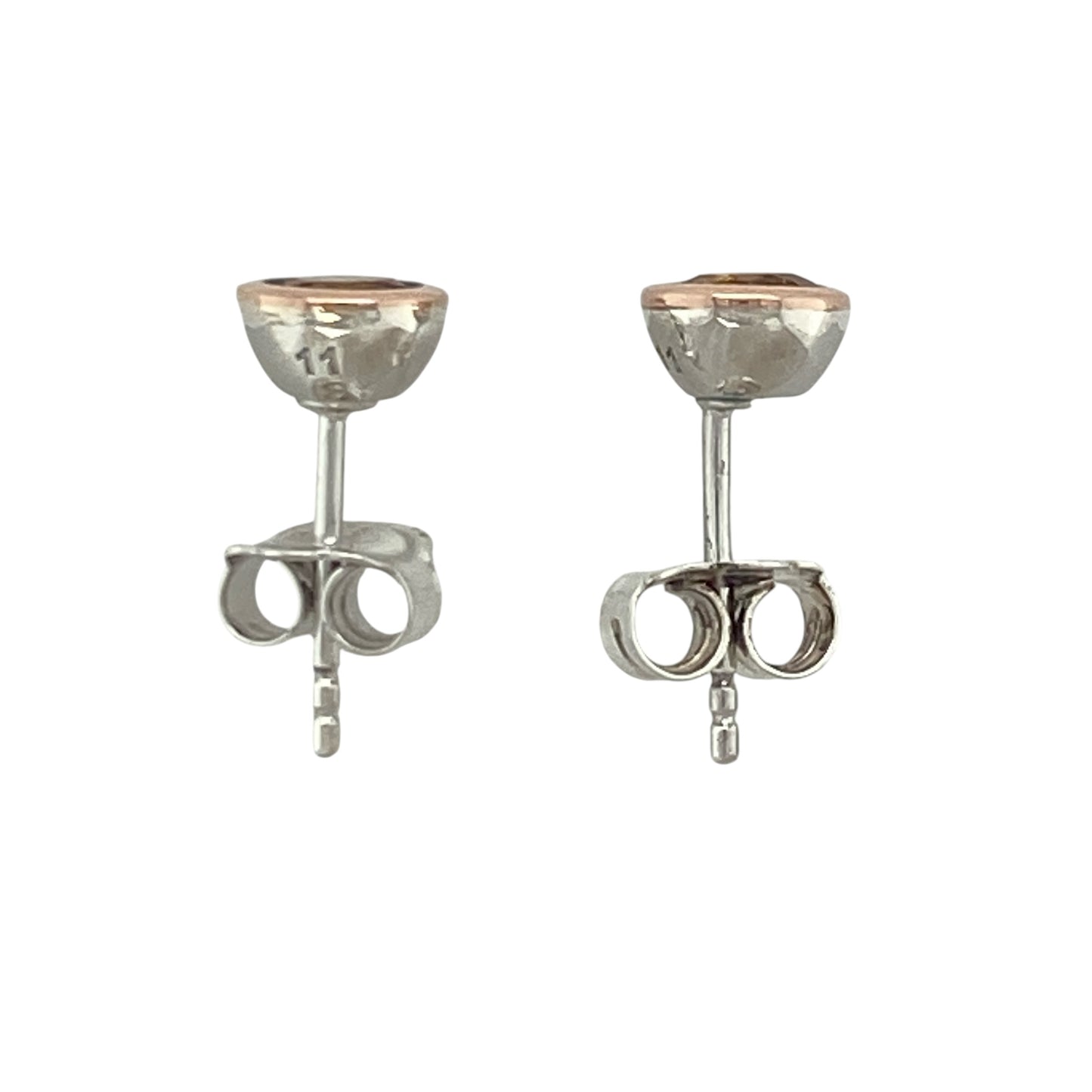 925 Silver & Citrine Round Clogau Stud Earrings