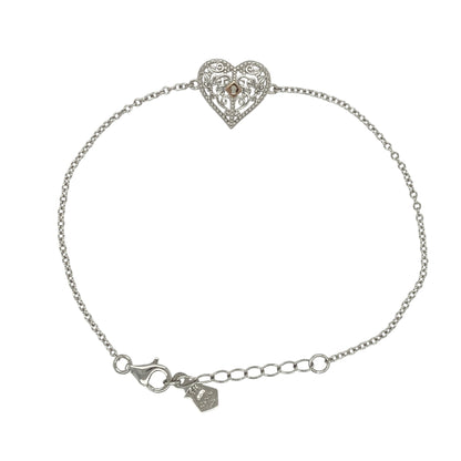 925 Silver Clogau Kensington Heart 7" - 8" Bracelet