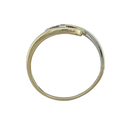 9ct Gold & Diamond Swirl Ring