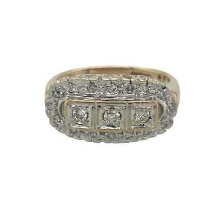 9ct Gold & Diamond Cluster Ring