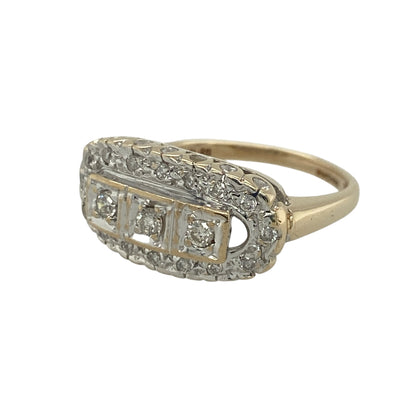 Add timeless sparkle and elegant sophistication to your jewellery collection with this pre-owned 9ct yellow gold diamond cluster ring, featuring a beautifully crafted design with classic everyday appeal—perfect for special occasions, gifting, or refined daily wear.

Design: The ring showcases an eye-catching diamond cluster measuring approximately 10mm high at the front.