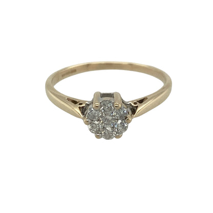 9ct Gold & Diamond Cluster Ring