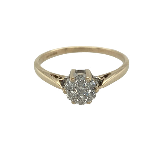 9ct Gold & Diamond Cluster Ring