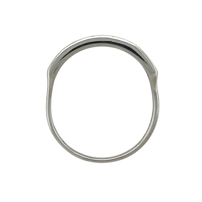 9ct White Gold & Diamond Band Ring