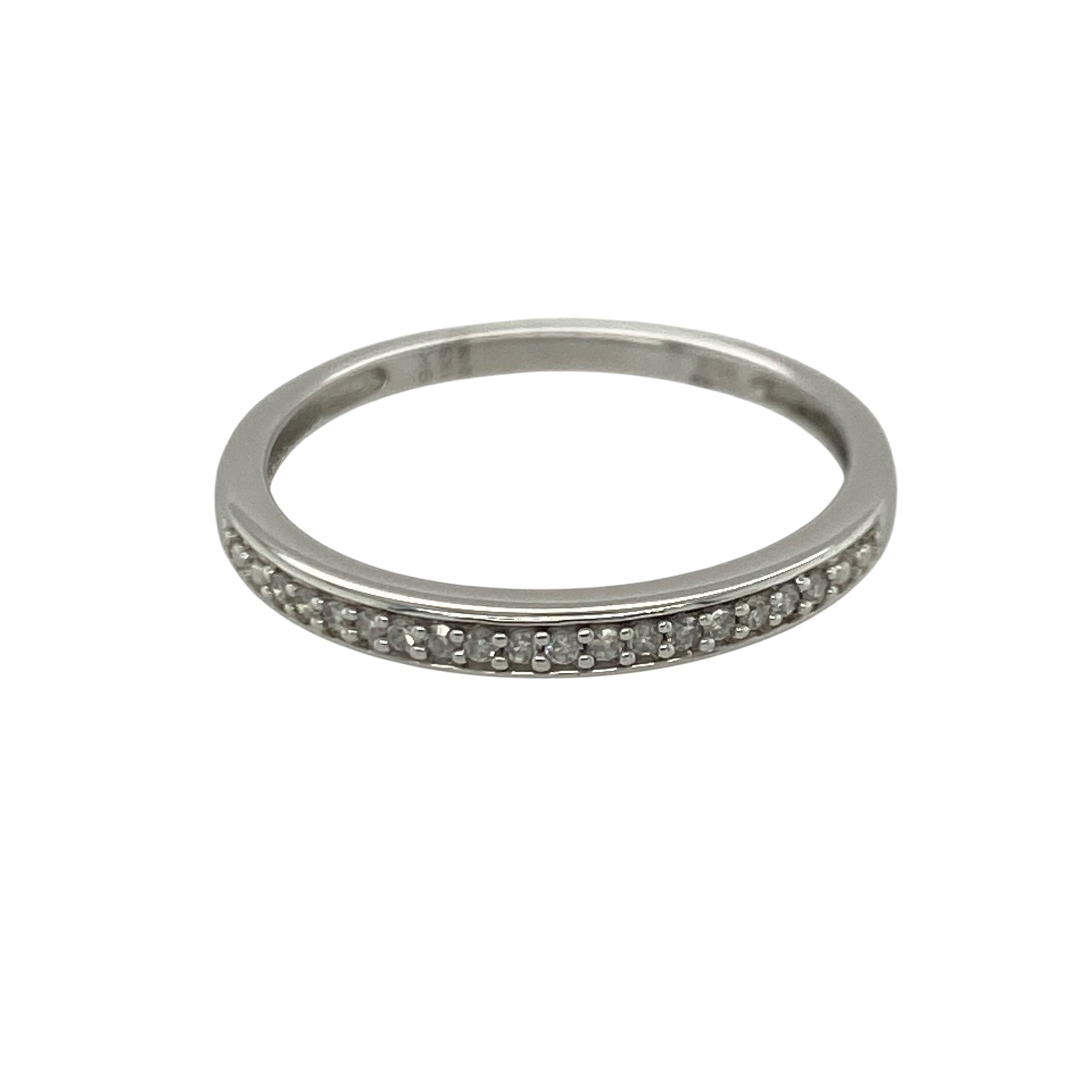 18ct White Gold & Diamond Band Ring