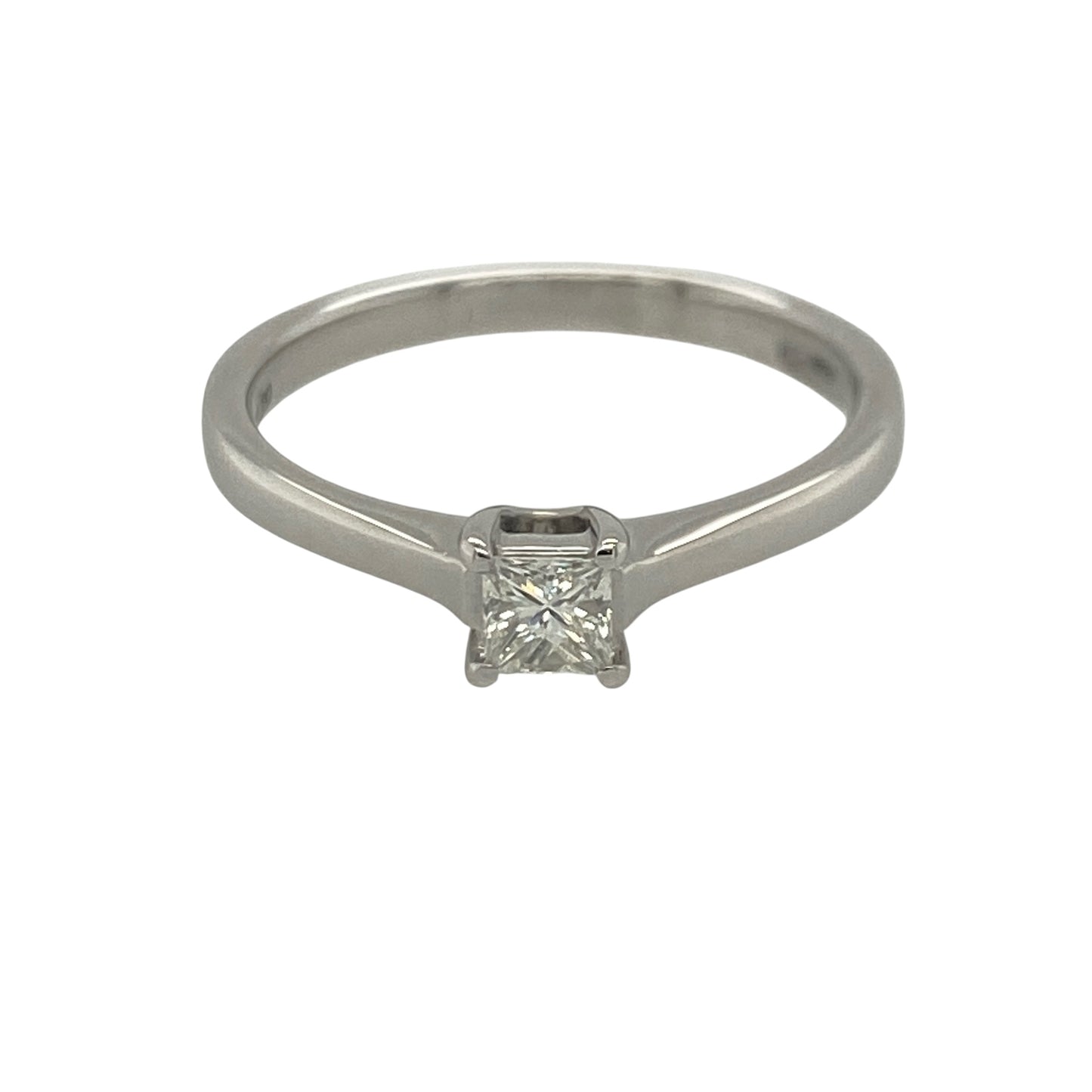9ct White Gold & Diamond Solitaire Ring