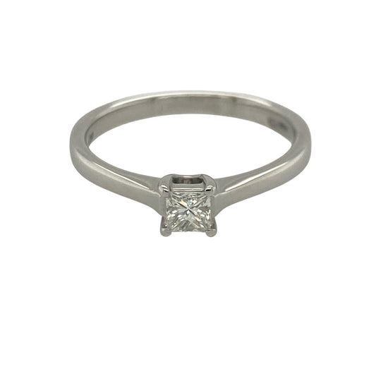 9ct White Gold & Diamond Solitaire Ring