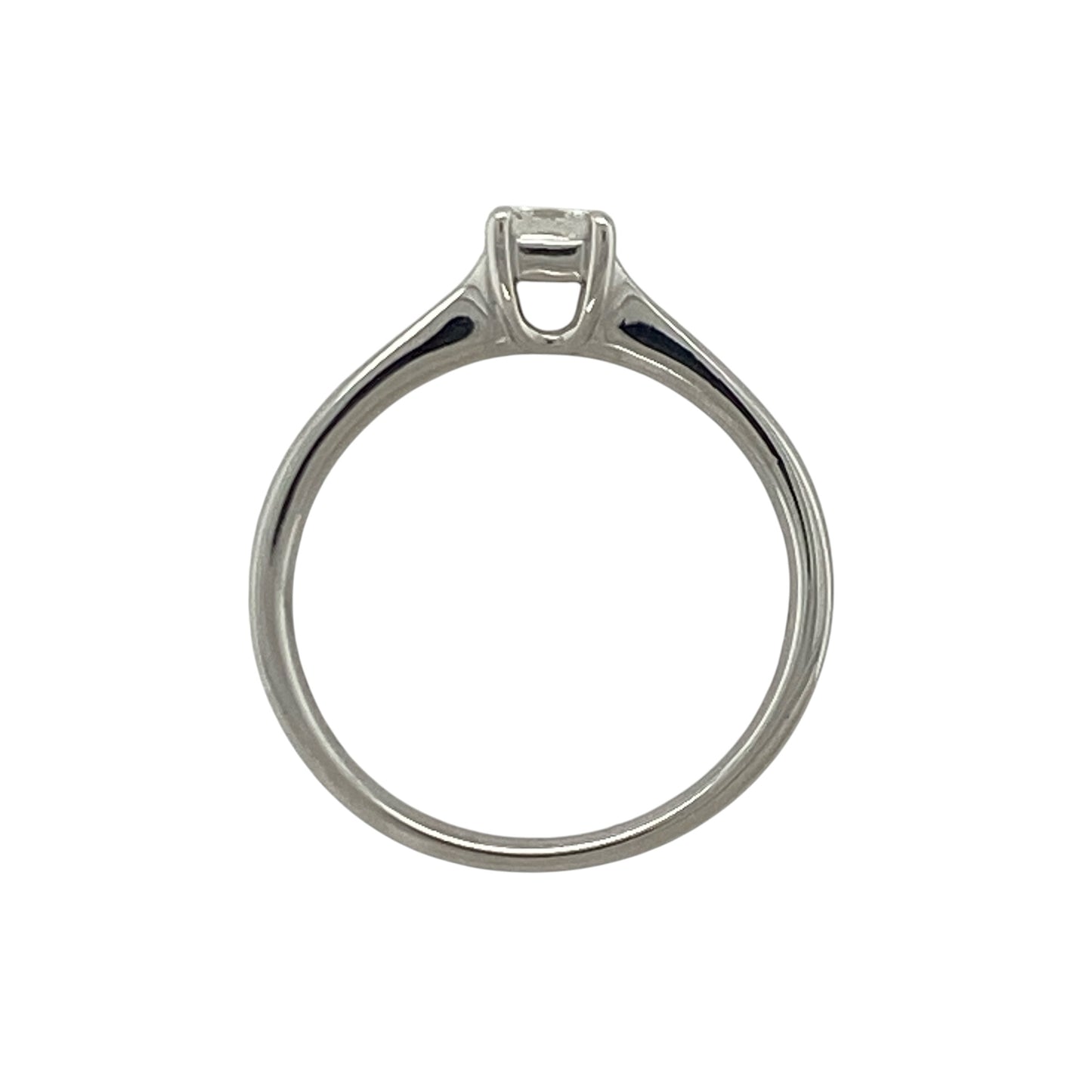 9ct White Gold & Diamond Solitaire Ring