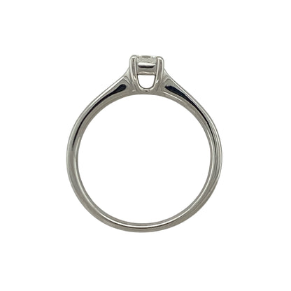 9ct White Gold & Diamond Solitaire Ring