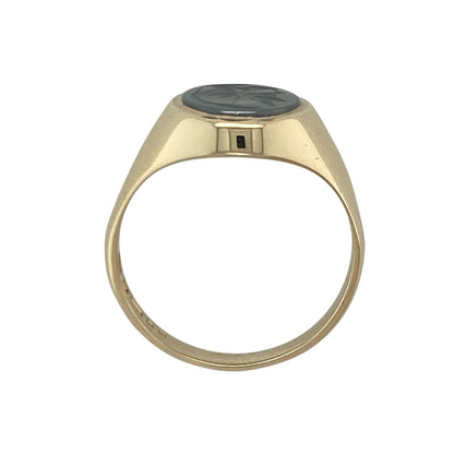 9ct Gold & Hematite Centurion Oval Signet Ring