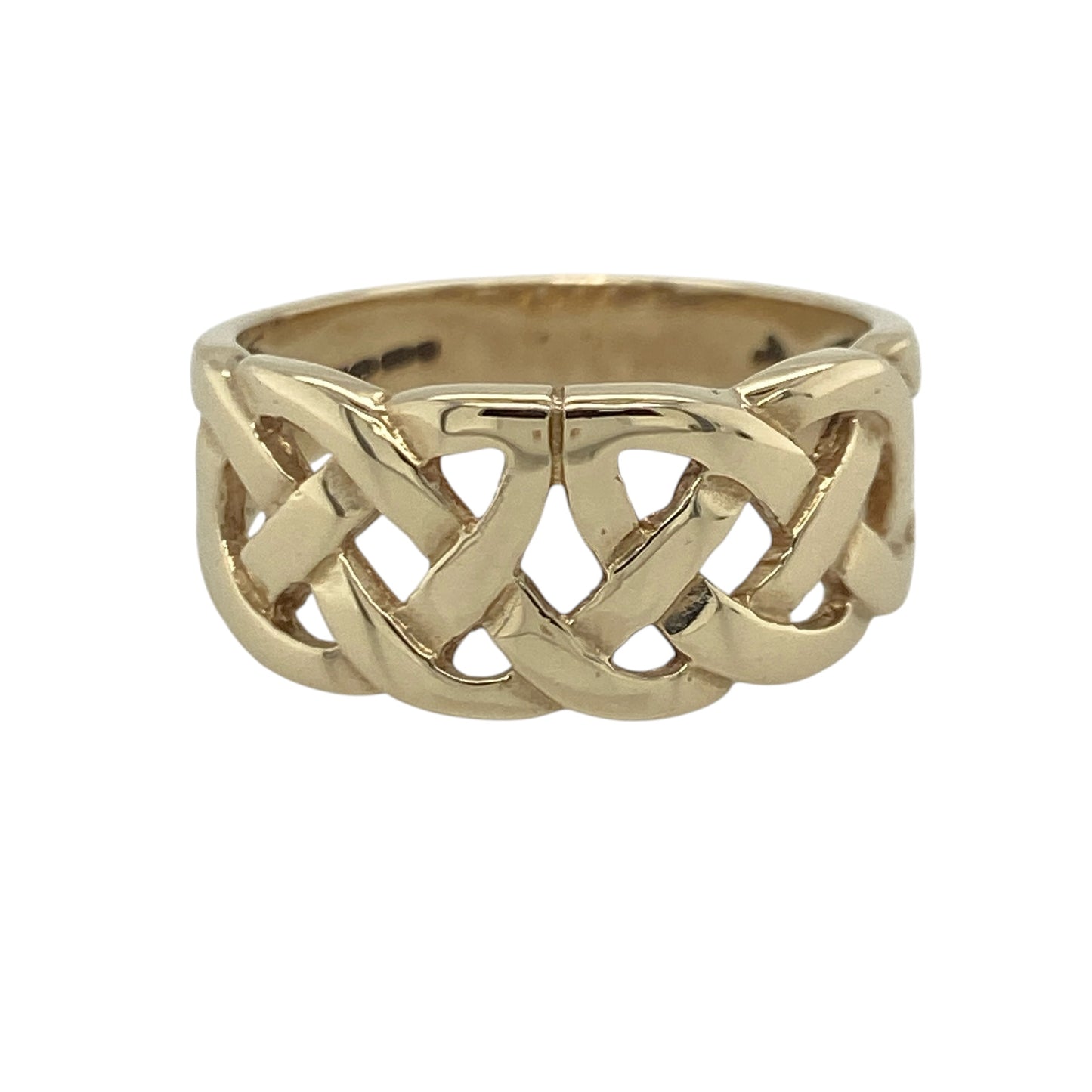 9ct Gold Celtic Knot Wide Band Ring