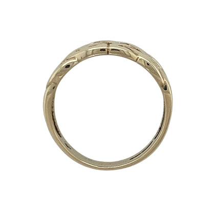 9ct Gold Celtic Knot Wide Band Ring