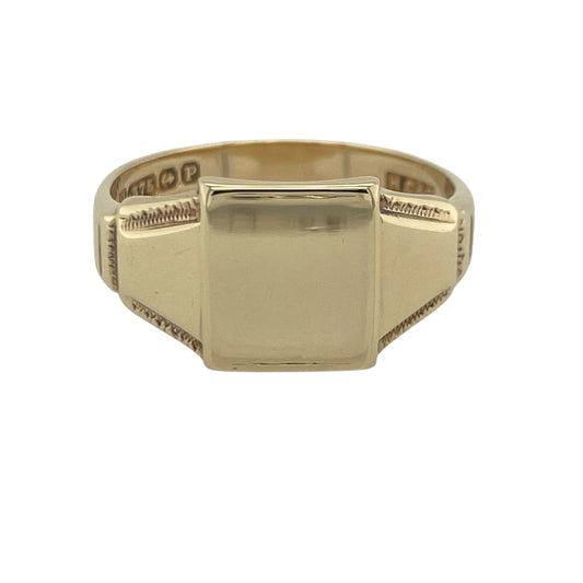 9ct Gold Rectangle Signet Ring