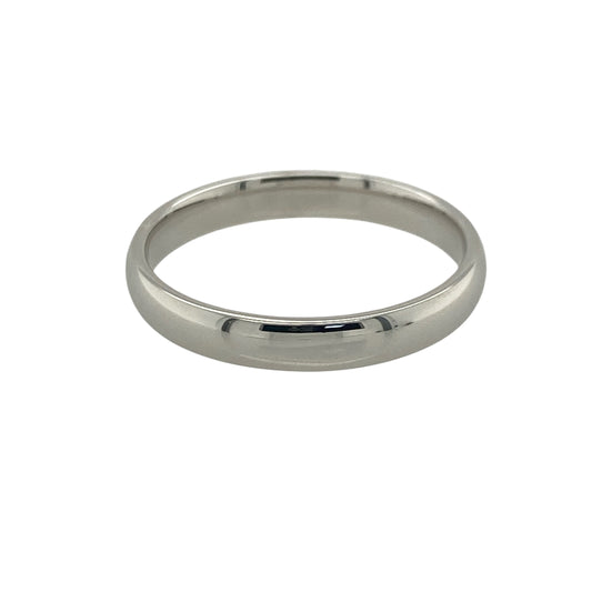 18ct White Gold 3mm Wedding Band Ring