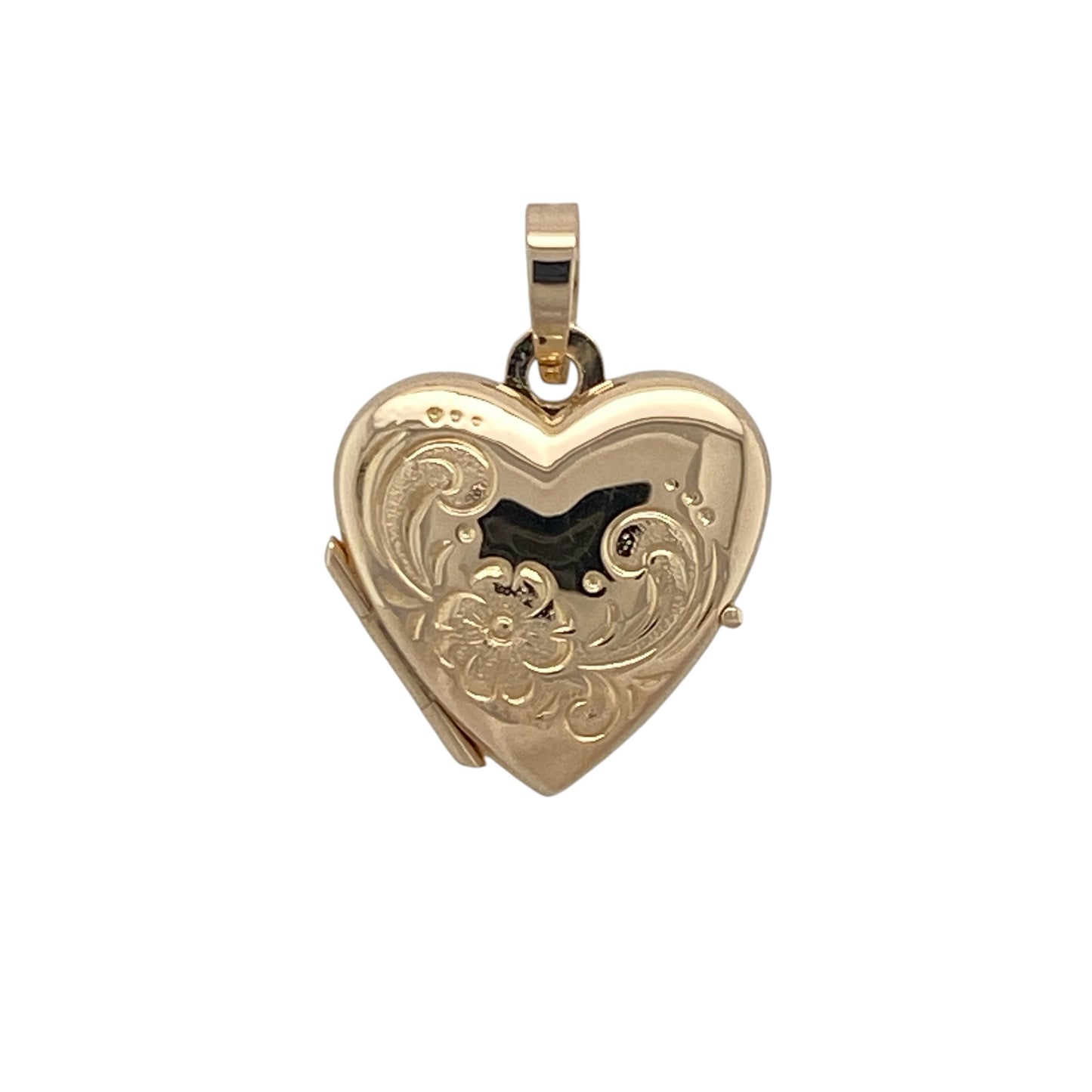 9ct Gold Patterned Heart Locket