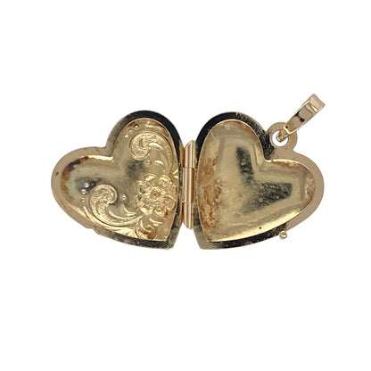 9ct Gold Patterned Heart Locket