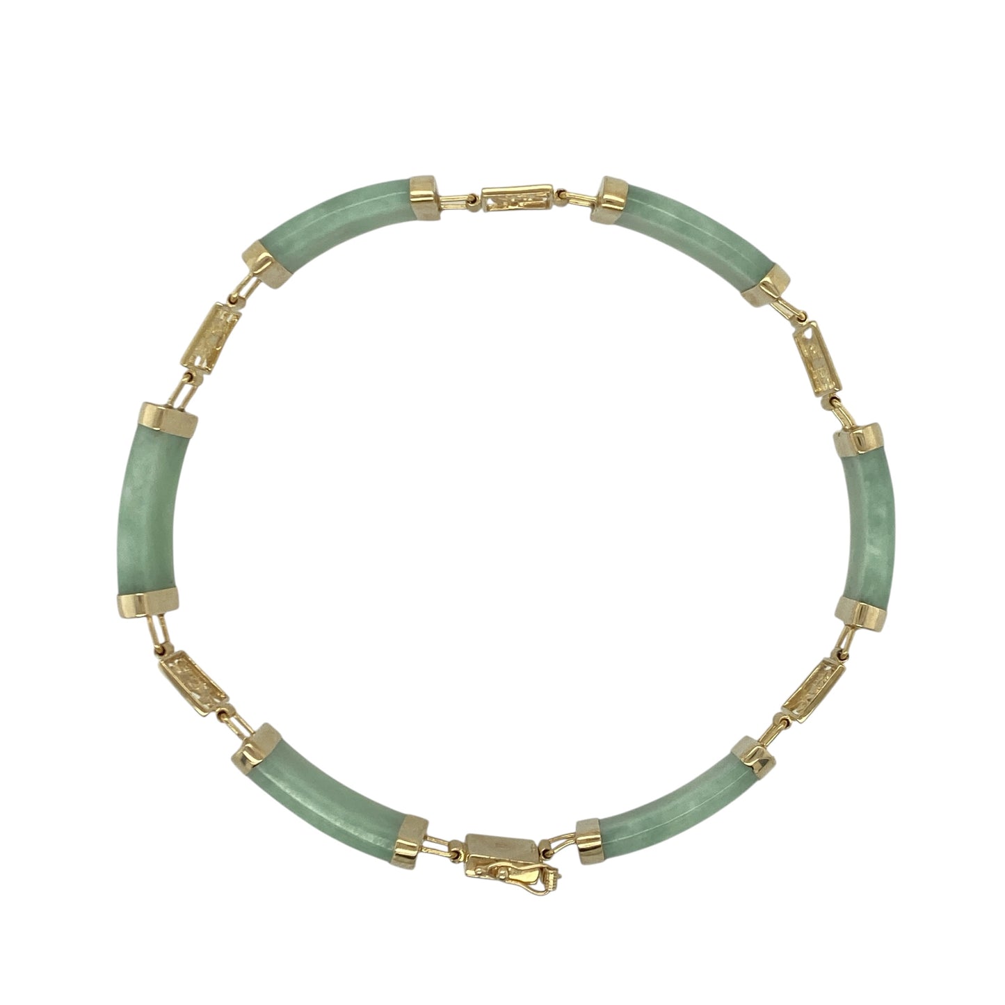 9ct Gold & Jade 7" Bracelet