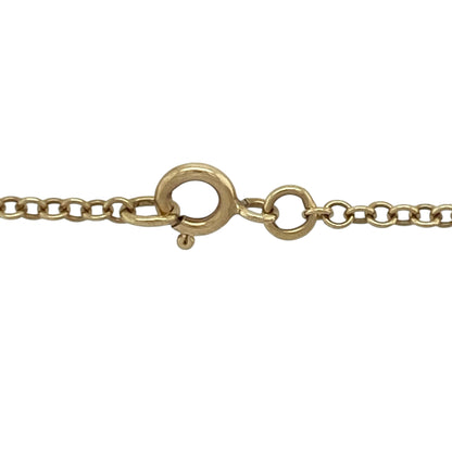 9ct Gold White & Blue Stone 18" Necklace