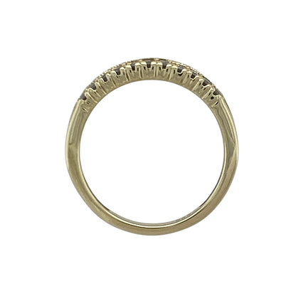 9ct Gold & Diamond Double Row Band Ring