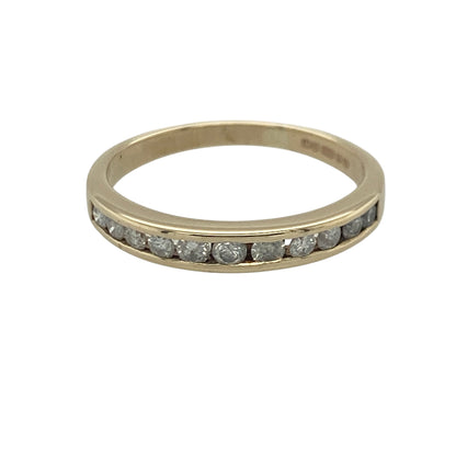 9ct Gold & Diamond Band Ring