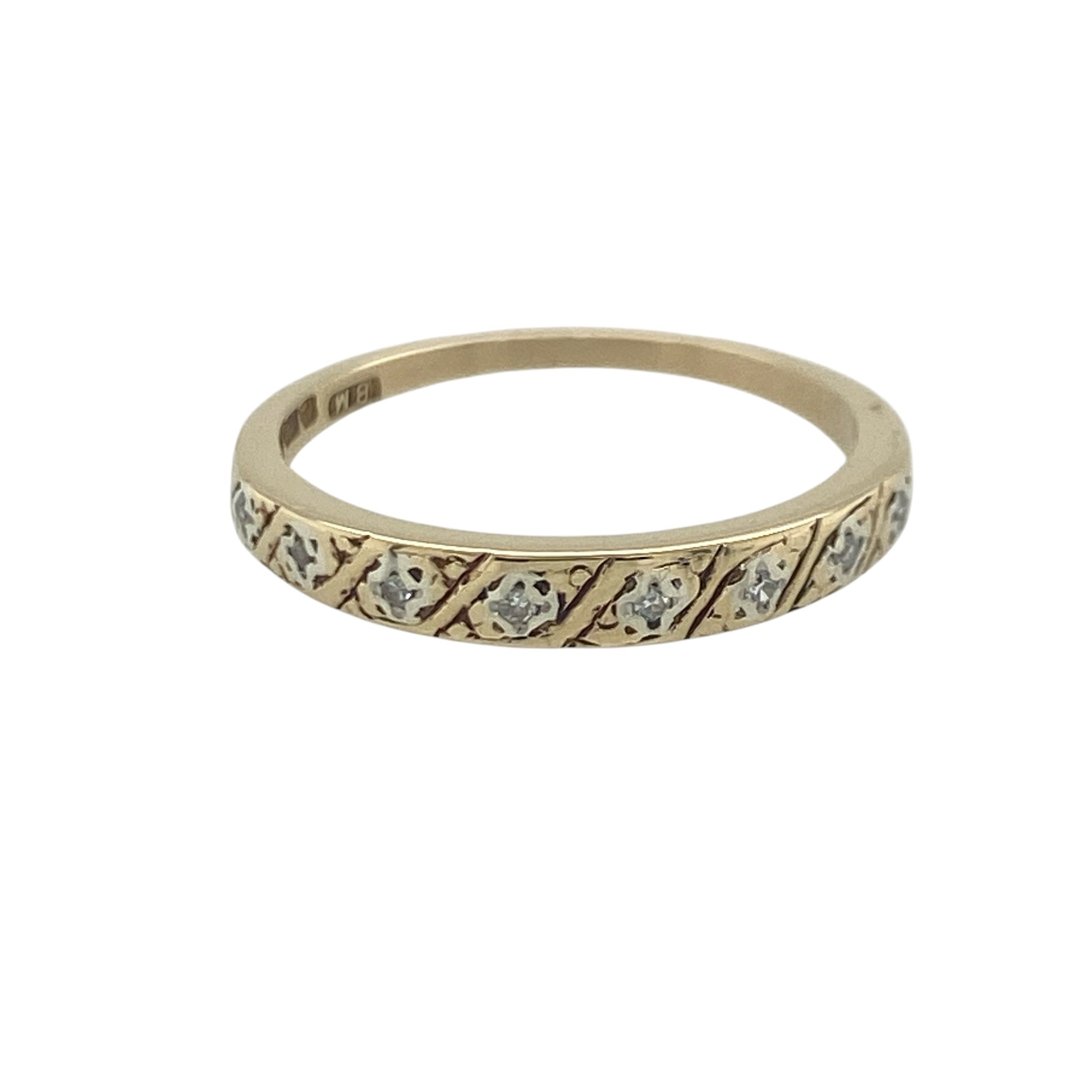 9ct Gold & Diamond Band Ring