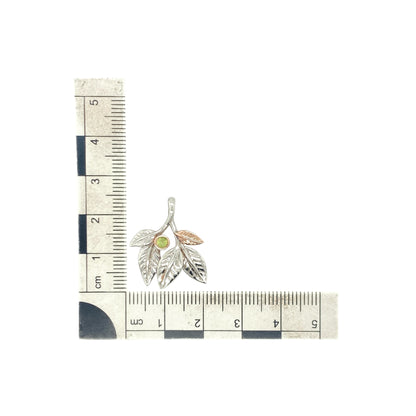 925 Silver & Peridot Clogau Leaf Pendant