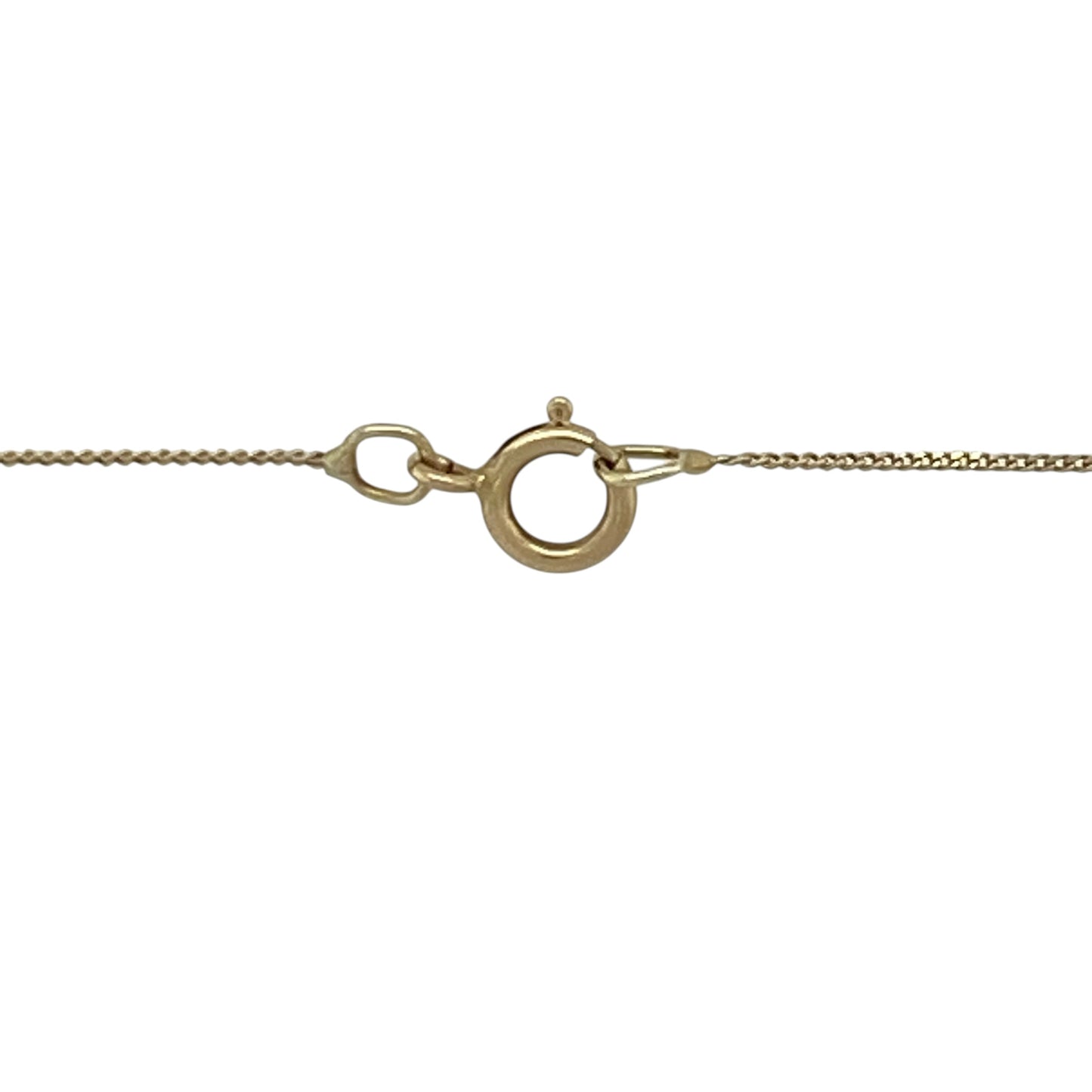 9ct Gold Diamond & Sapphire Teardrop 18" Necklace