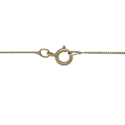 9ct Gold Diamond & Sapphire Teardrop 18" Necklace