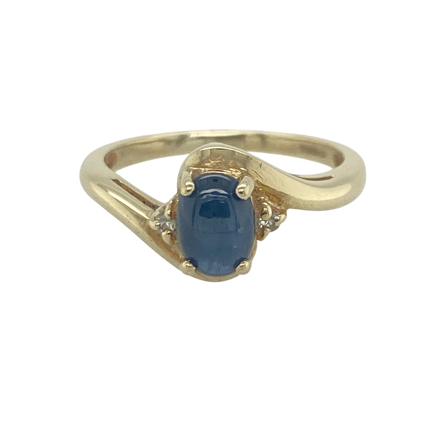 9ct Gold & Blue Stone Ring