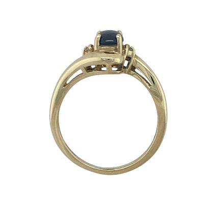9ct Gold & Blue Stone Ring