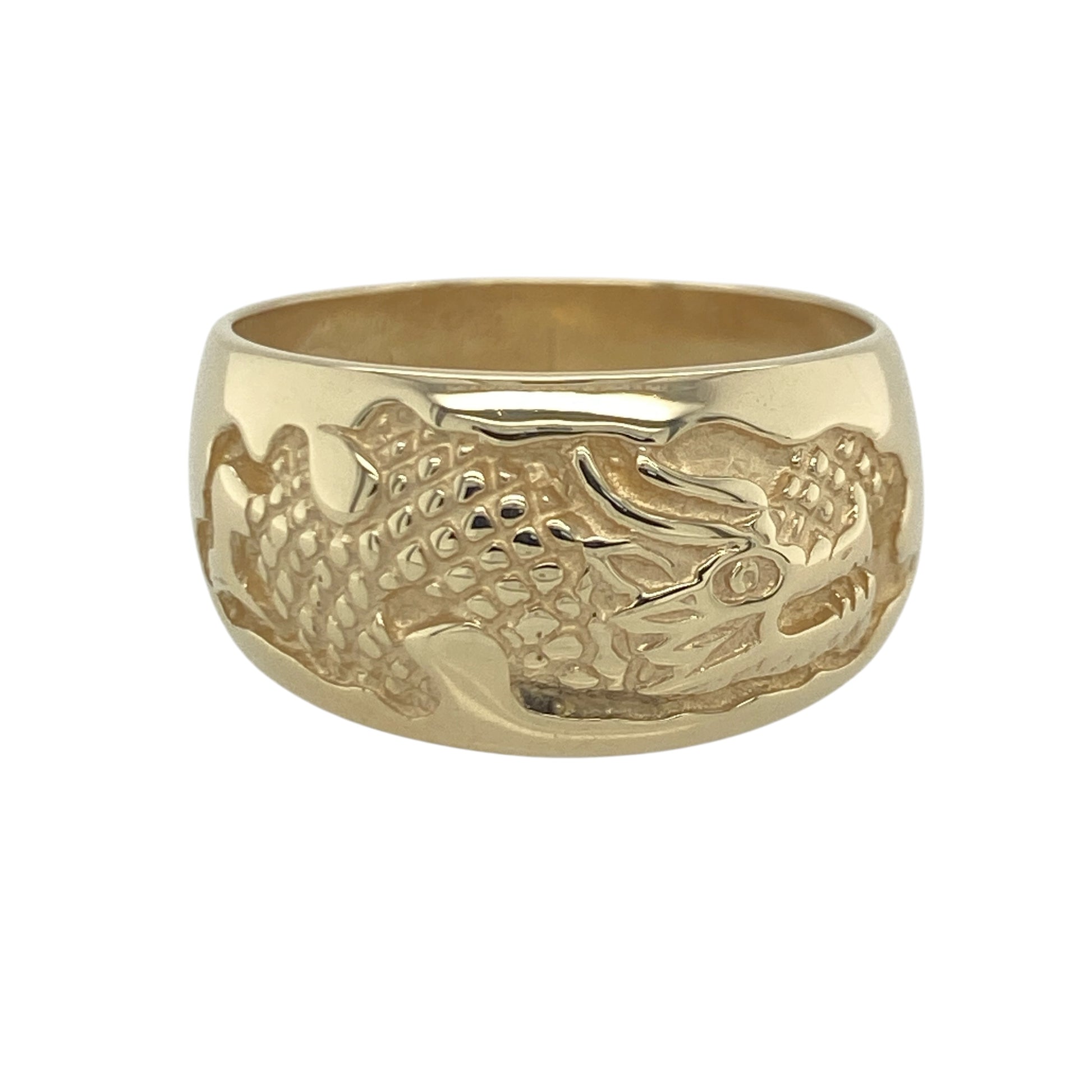 9ct Gold Dragon Band Ring
